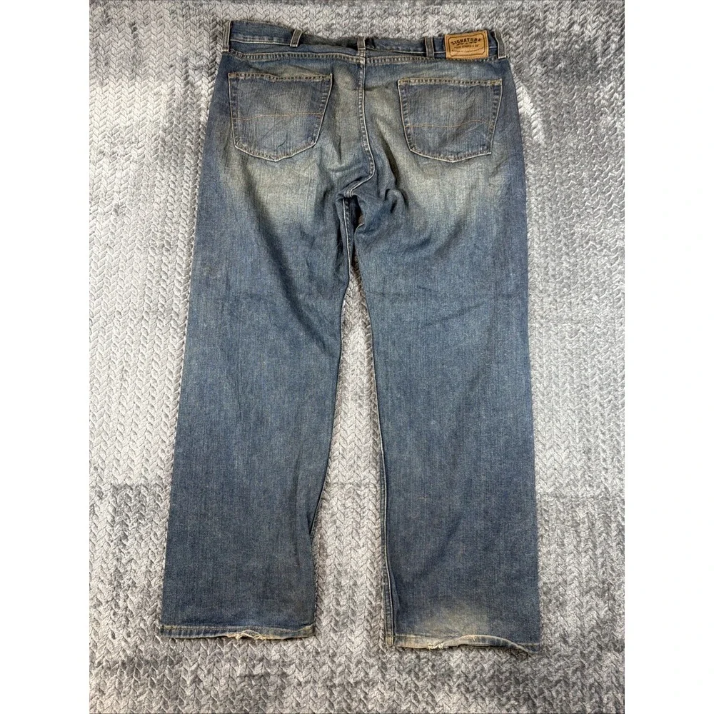Signature Levis‎ Strauss Jeans Mens 40x30 Blue Dark Wash Cotton Stretch Athletic
